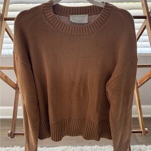 Everlane Women's Chocolate Crew Neck Sweater